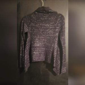 Sauci black and silver short women's long sleeve sweater Size S